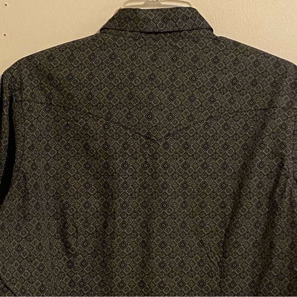 Panhandle Rough Stock Diamond Pattern Snap Down Western Shirt Womens Size M - Picture 6 of 10